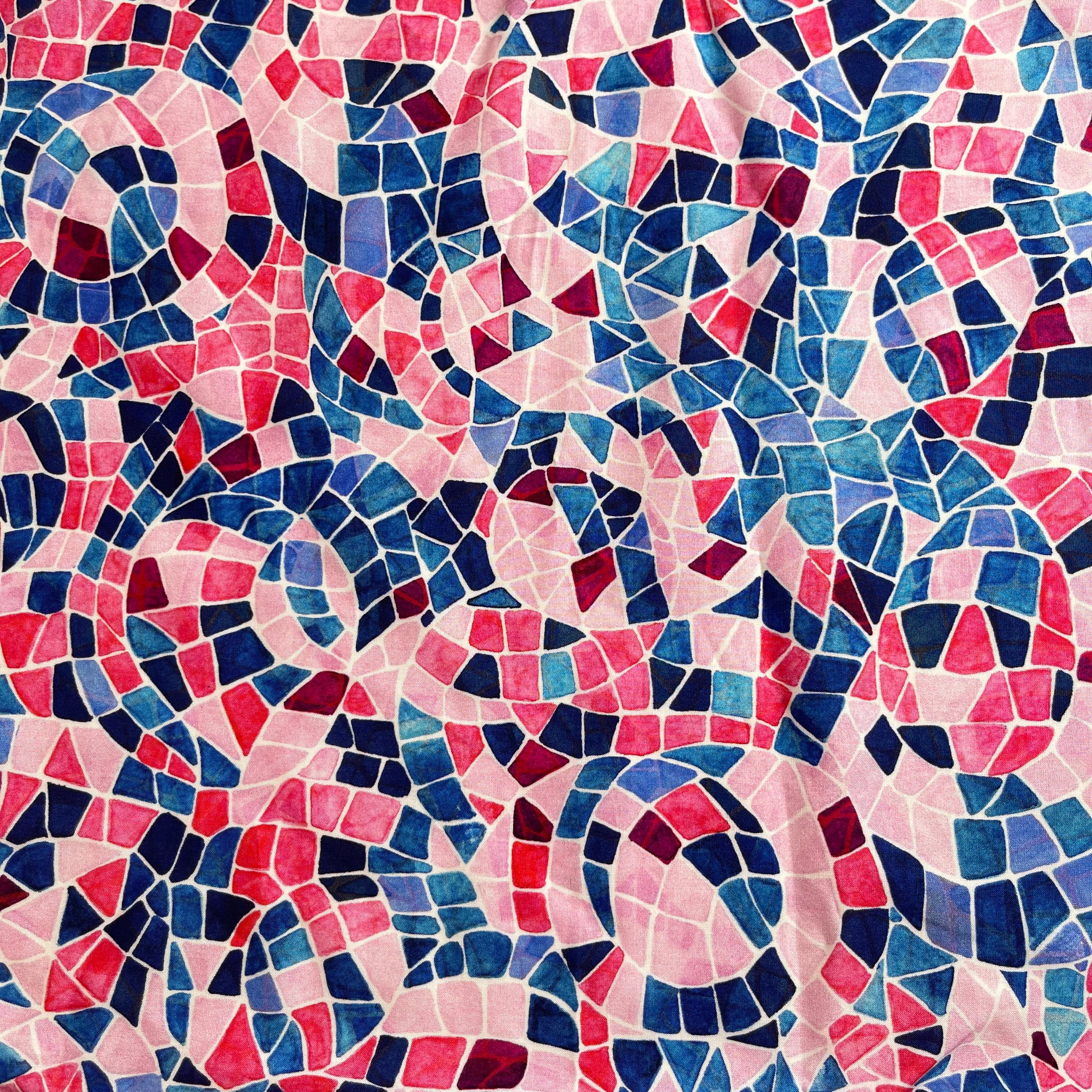 PRE-ORDER Adventure - Mosaics Viscose in Light Pink (due by end of February)