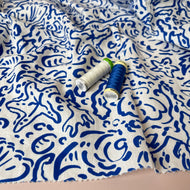 Adventure - Sealife Off-White Linen Viscose Blend Fabric