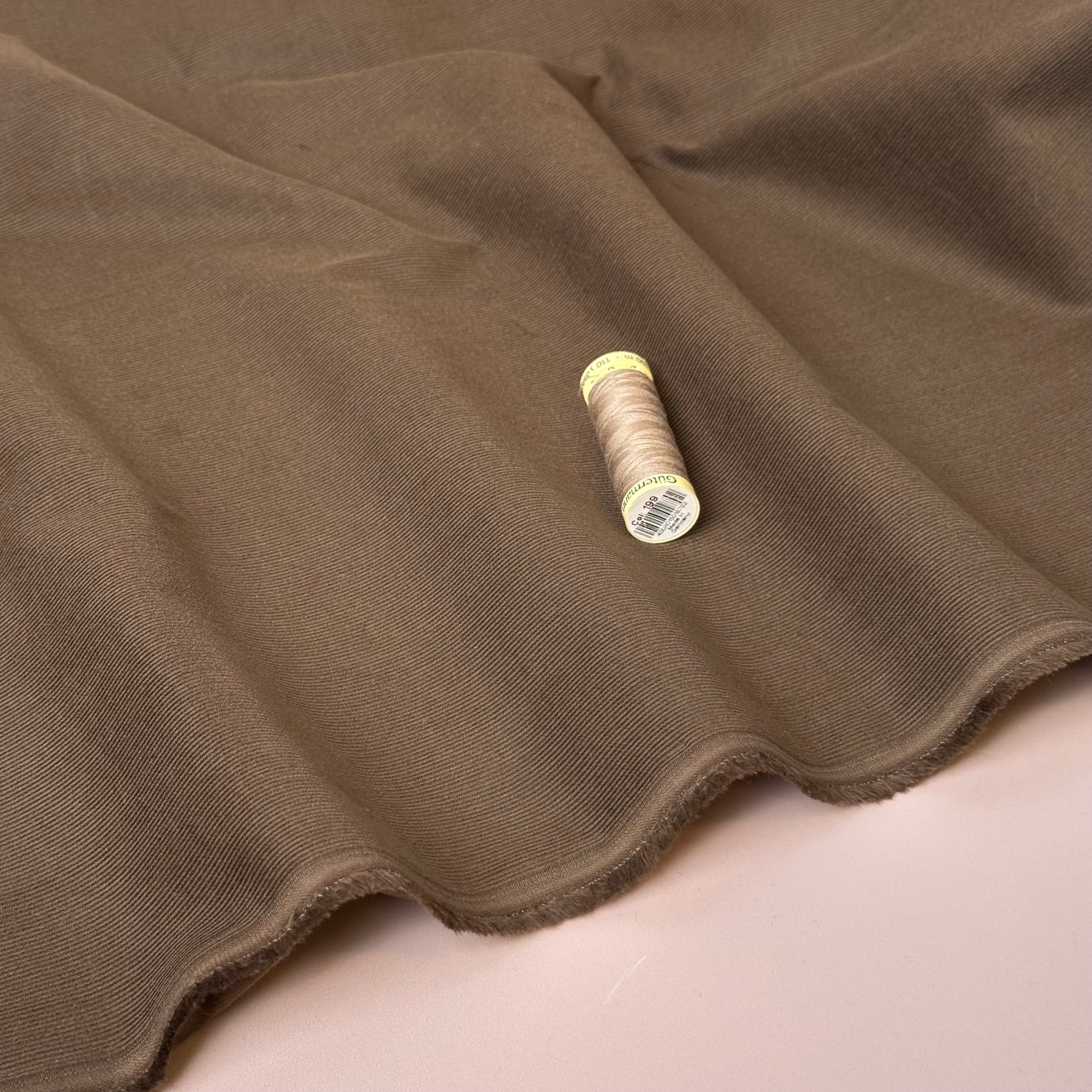 21 Wale Cotton Needlecord in Brown