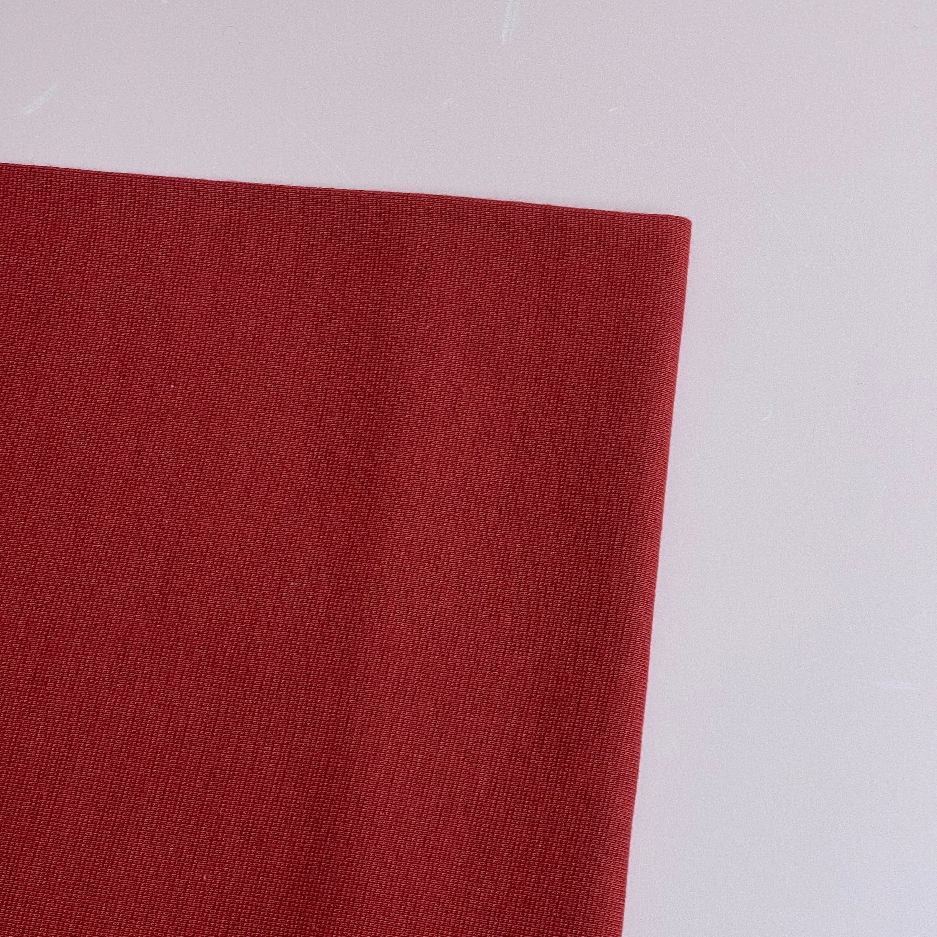 Terracotta Tubular Cotton Cuff Ribbing Fabric