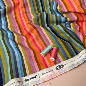 Art Gallery Fabrics - Linear Radiance Linen Cotton Blend from Starling