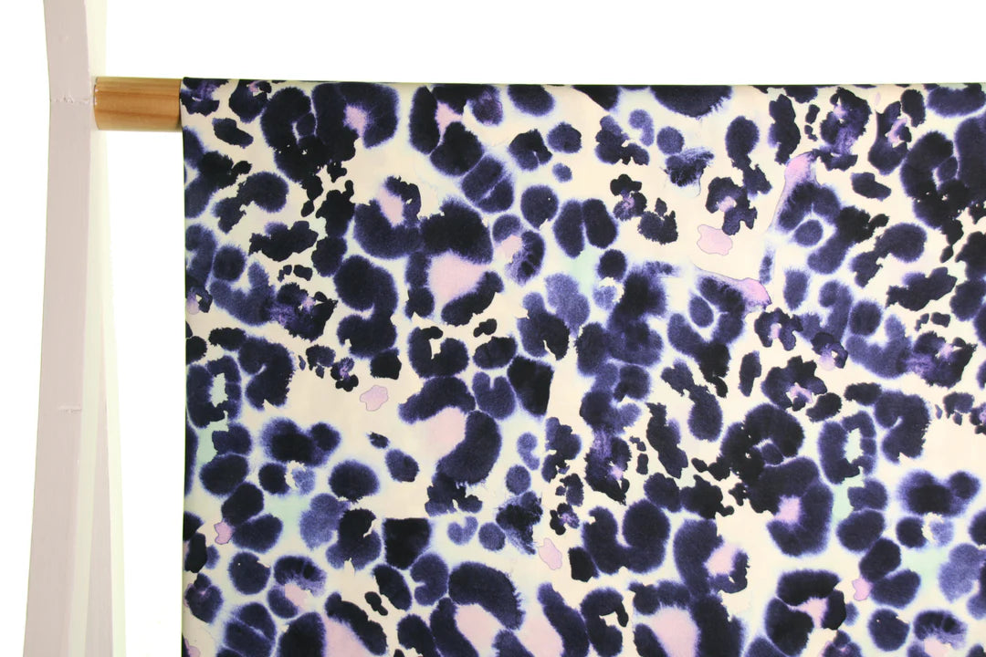 Atelier Jupe - Blue Animal Print Viscose Fabric
