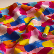 Brushstrokes Viscose Poplin Fabric