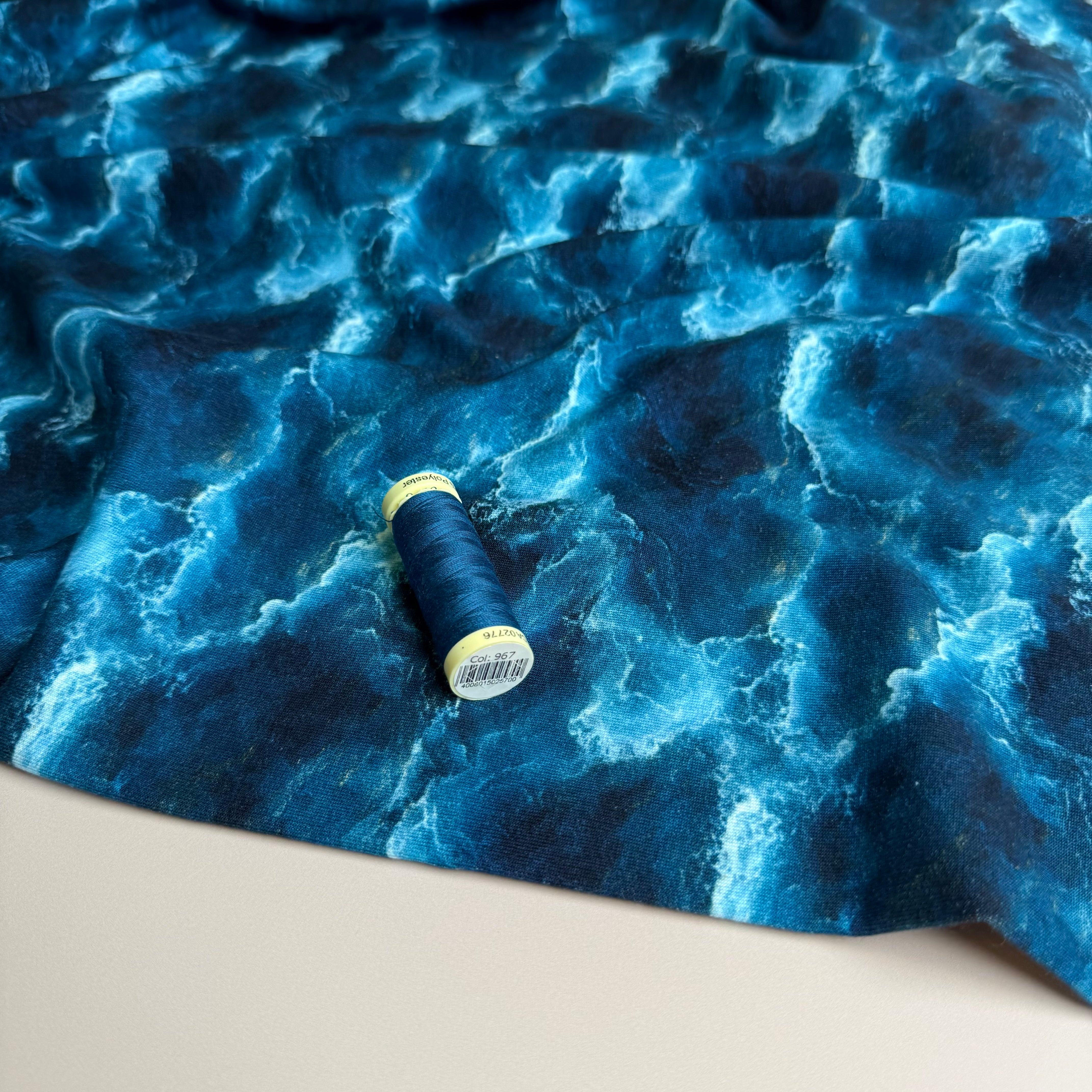 Waves & Ripples Soft Cotton Sweat-shirting Fabric