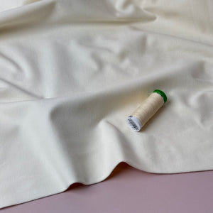 Essential Chic Clotted Cream Plain Cotton Jersey Fabric