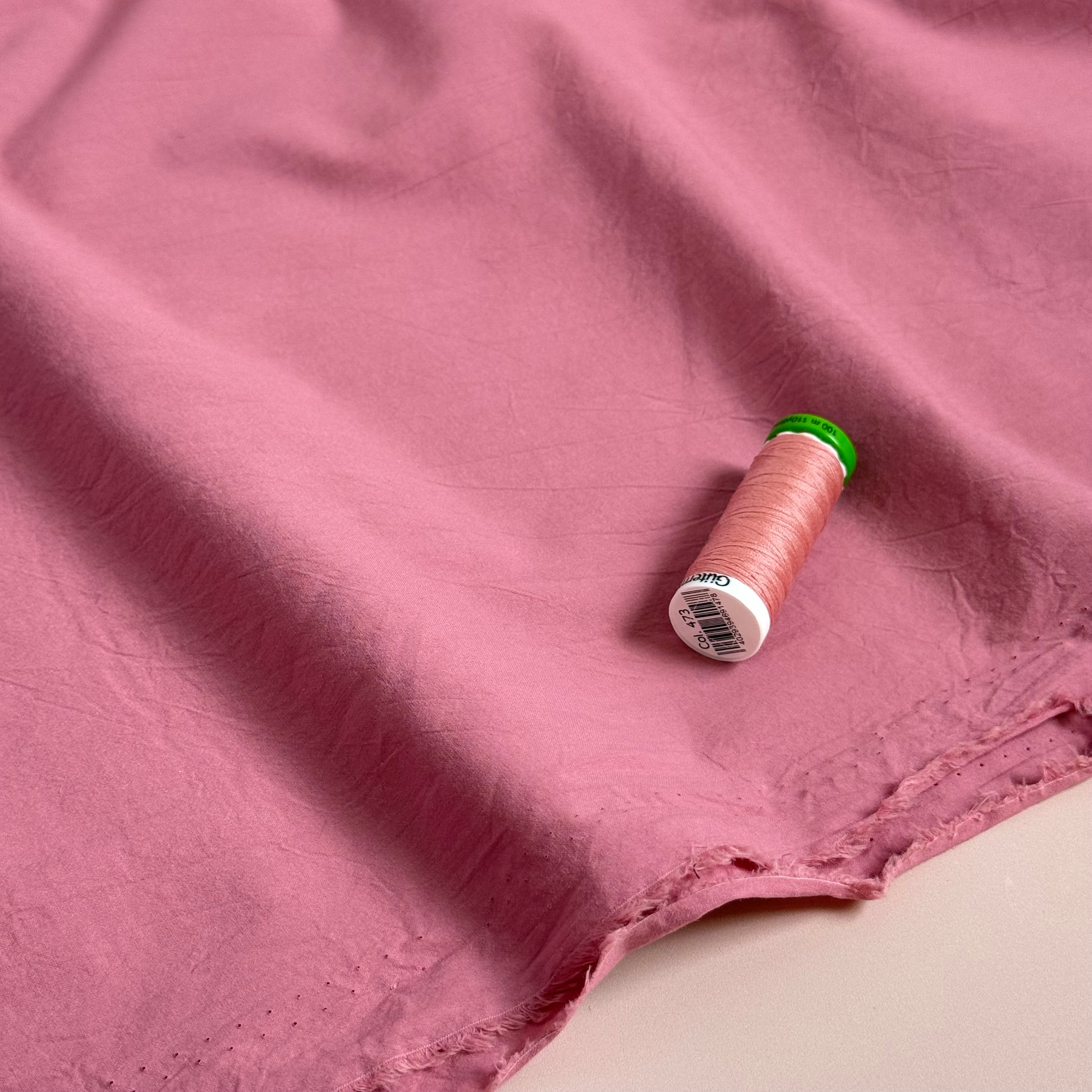 Plain Washed Cotton in Dark Blush