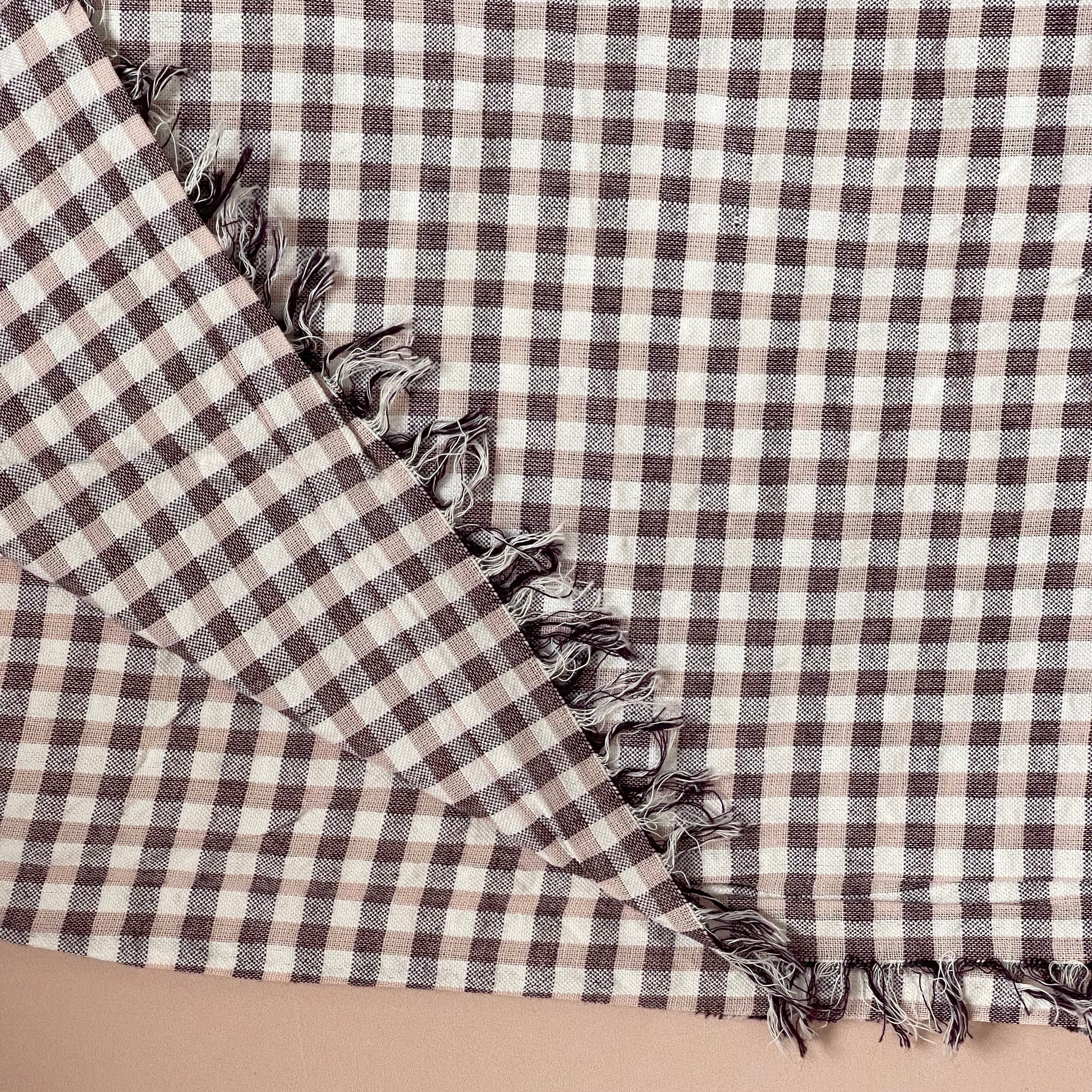 Ex-Designer Deadstock - Parma Violet Yarn Dyed Cotton Gingham Fabric