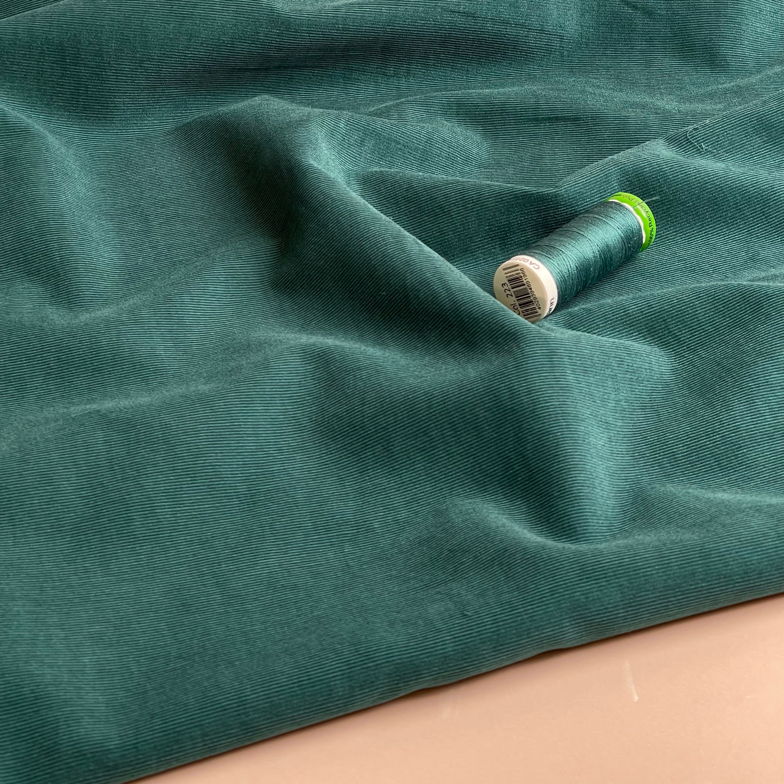 28 Wale Pure Cotton Needlecord in Petrol