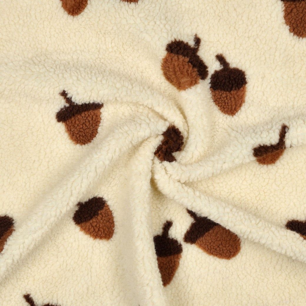 Acorns Teddy Jacquard Fabric