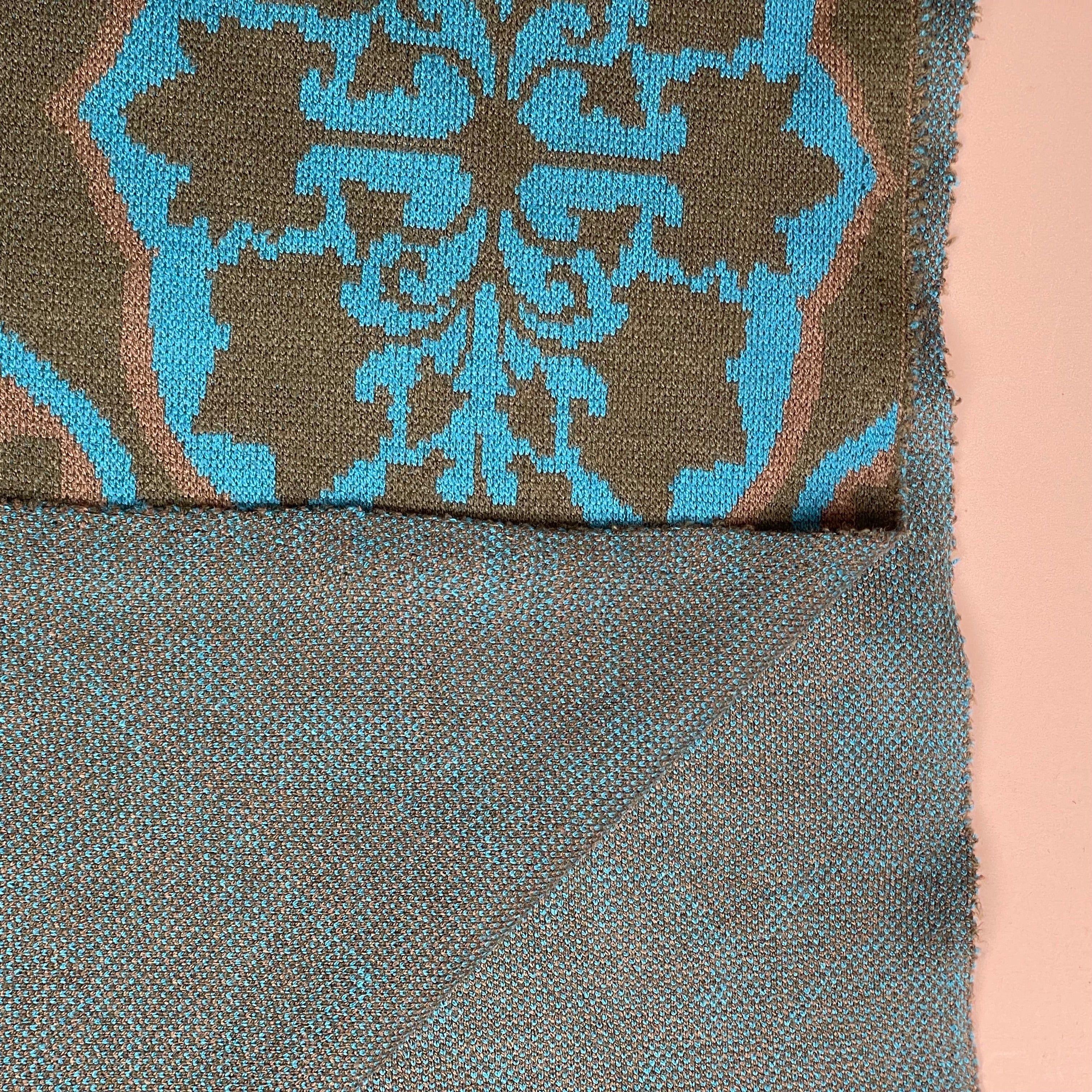 Kaleidoscope Olive Yarn Dyed Jacquard Knit