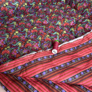 Paisley Flowers Mahogany Quilted Cotton Fabric