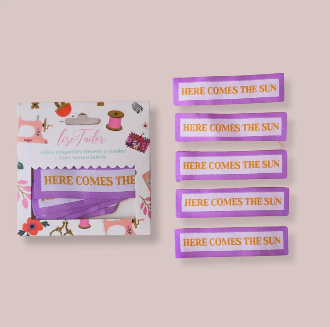 Lise Tailor - Here Comes The Sun - Woven Sewing Labels