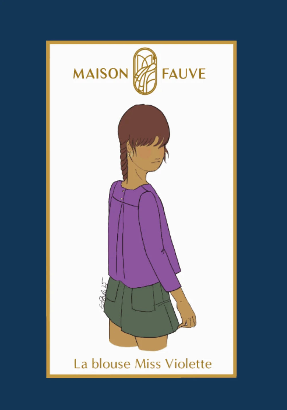 Maison Fauve - MISS VIOLETTE Blouse Sewing Paper Pattern (age 4-14)
