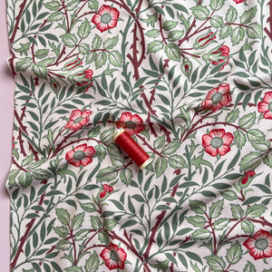 REMNANT 2.06 Metres - Danish Design - Morris Flowers Cotton Jersey Fabric