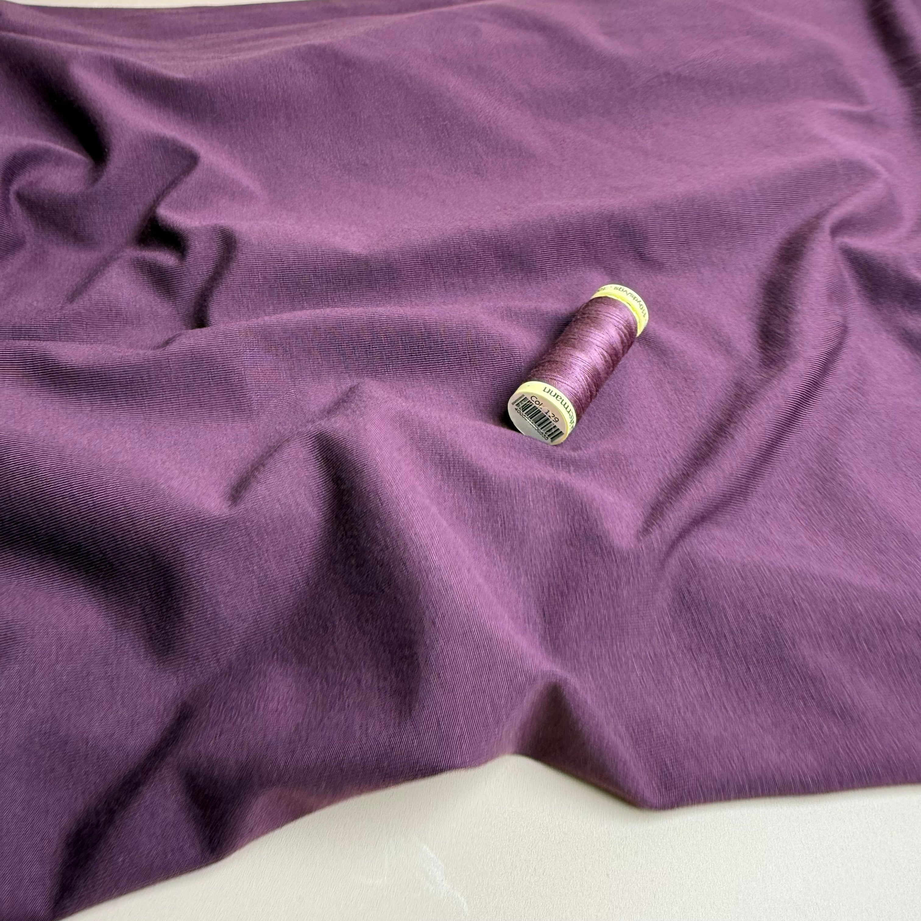 Essential Chic Dark Purple Cotton Jersey Fabric