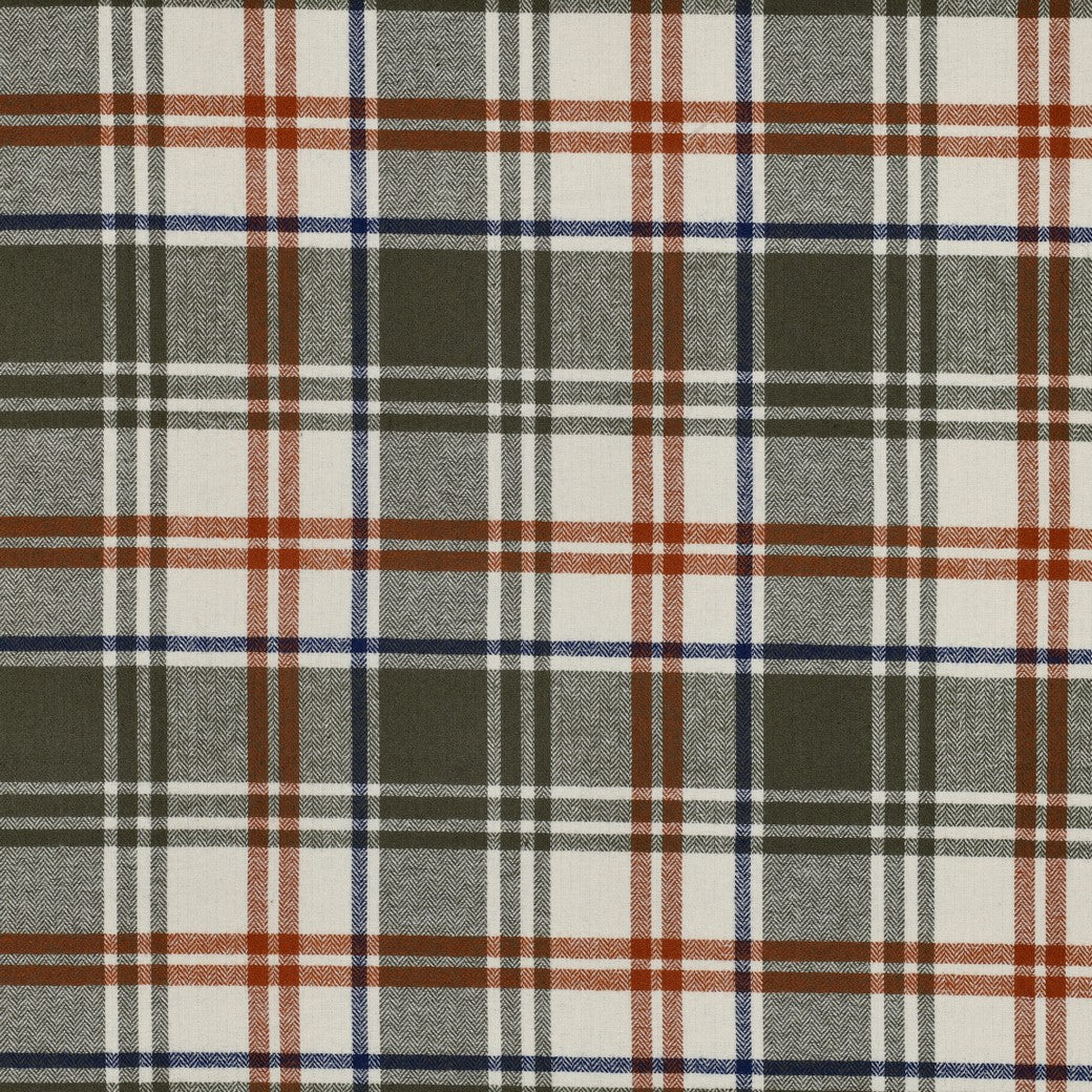 Limited Edition - Luxury Pyjama Kit with Check Olive & Rust Flannel and Khaki Jersey