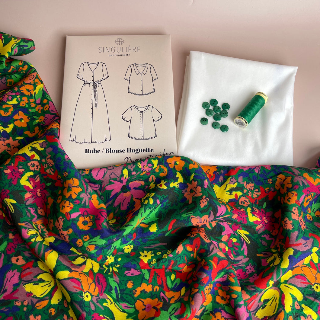 Sewing Kit - Cousette Huguette Dress and Blouse in Cleo Spring Green