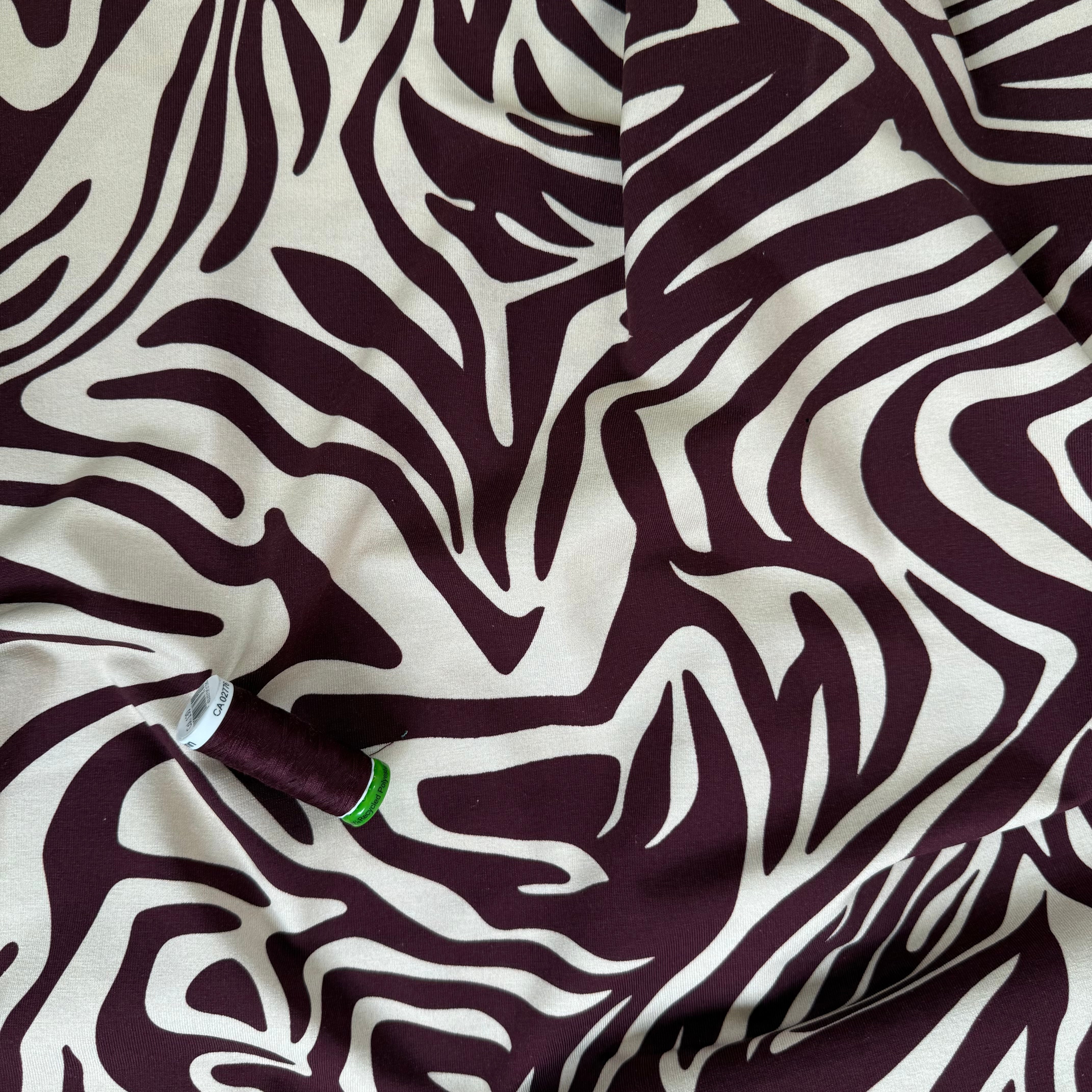 Danish Design - Zebra Bordeaux Cotton Jersey