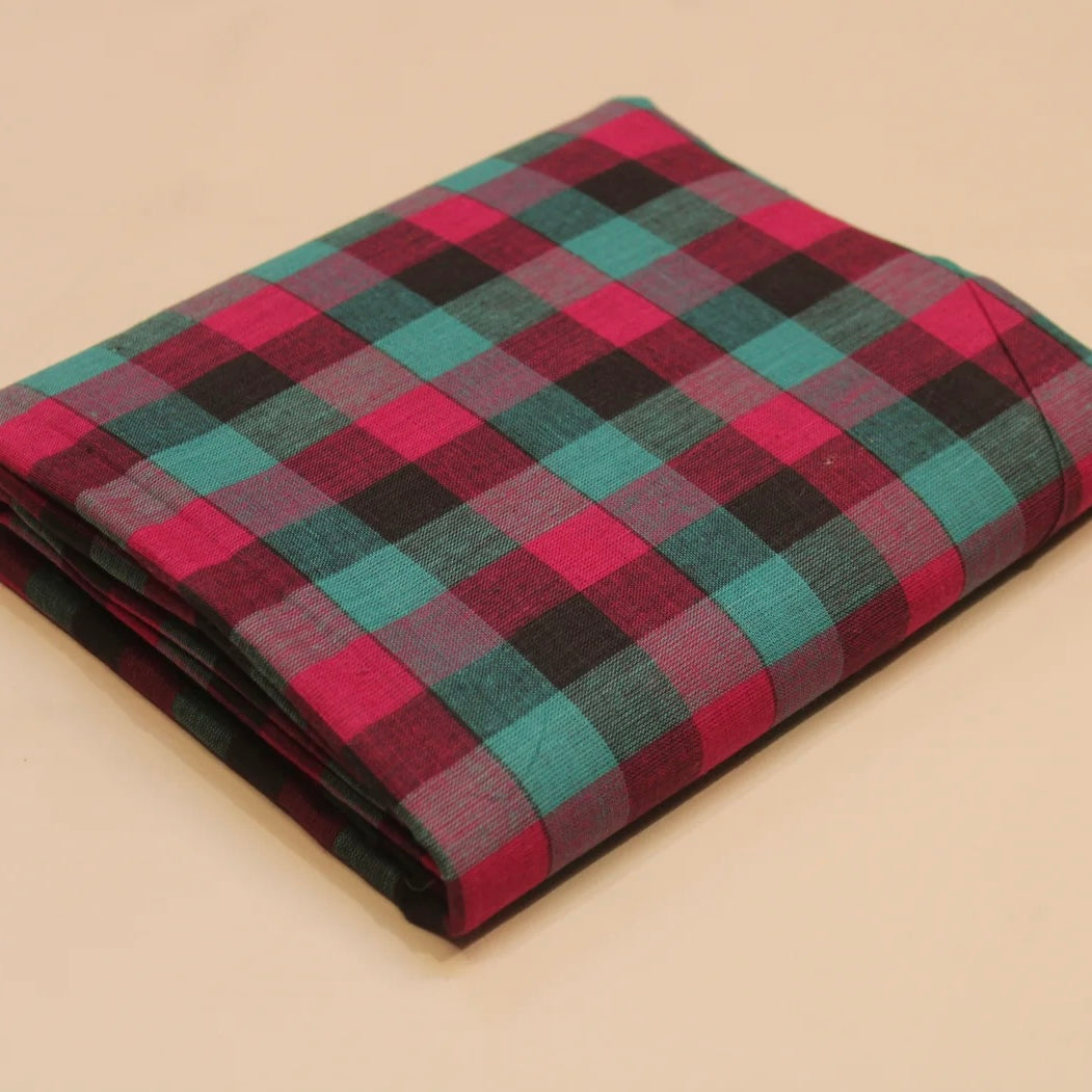 Jewel Plaid Pure Cotton Handloom Madras Small Check