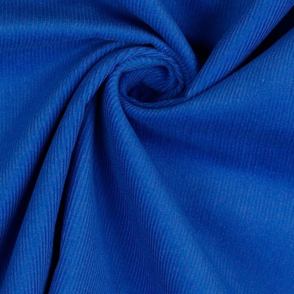 21 Wale Cotton Needlecord in Cobalt