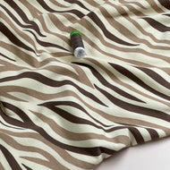 Zebra Brown Cotton Sweat-shirting Fabric