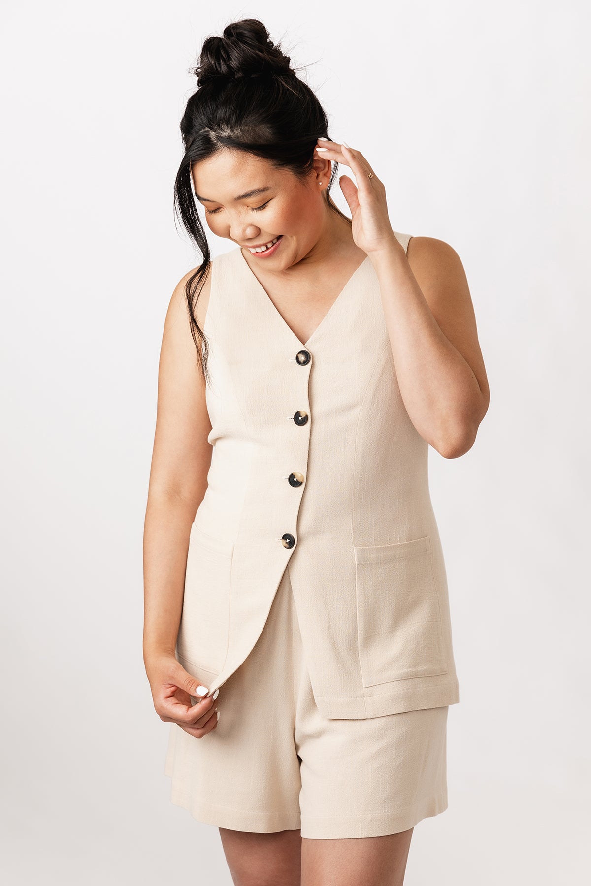 Named Clothing - ASTERI Button-down Dress and Vest Sewing Pattern