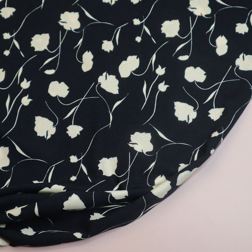 PRE-ORDER - MID SEPTEMBER DELIVERY Mind The MAKER - Poppy Black Viscose Twill with LENZING™ ECOVERO™ fibres
