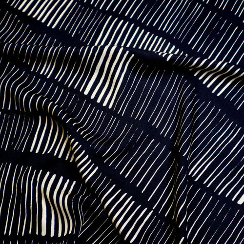 PRE-ORDER - MID SEPTEMBER DELIVERY Mind The MAKER - Sticks Black Viscose Twill with LENZING™ ECOVERO™ fibres
