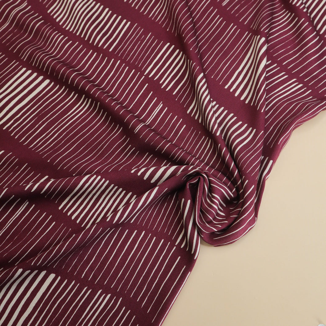 Mind The MAKER - Sticks Mulberry Viscose Twill with LENZING™ ECOVERO™ fibres