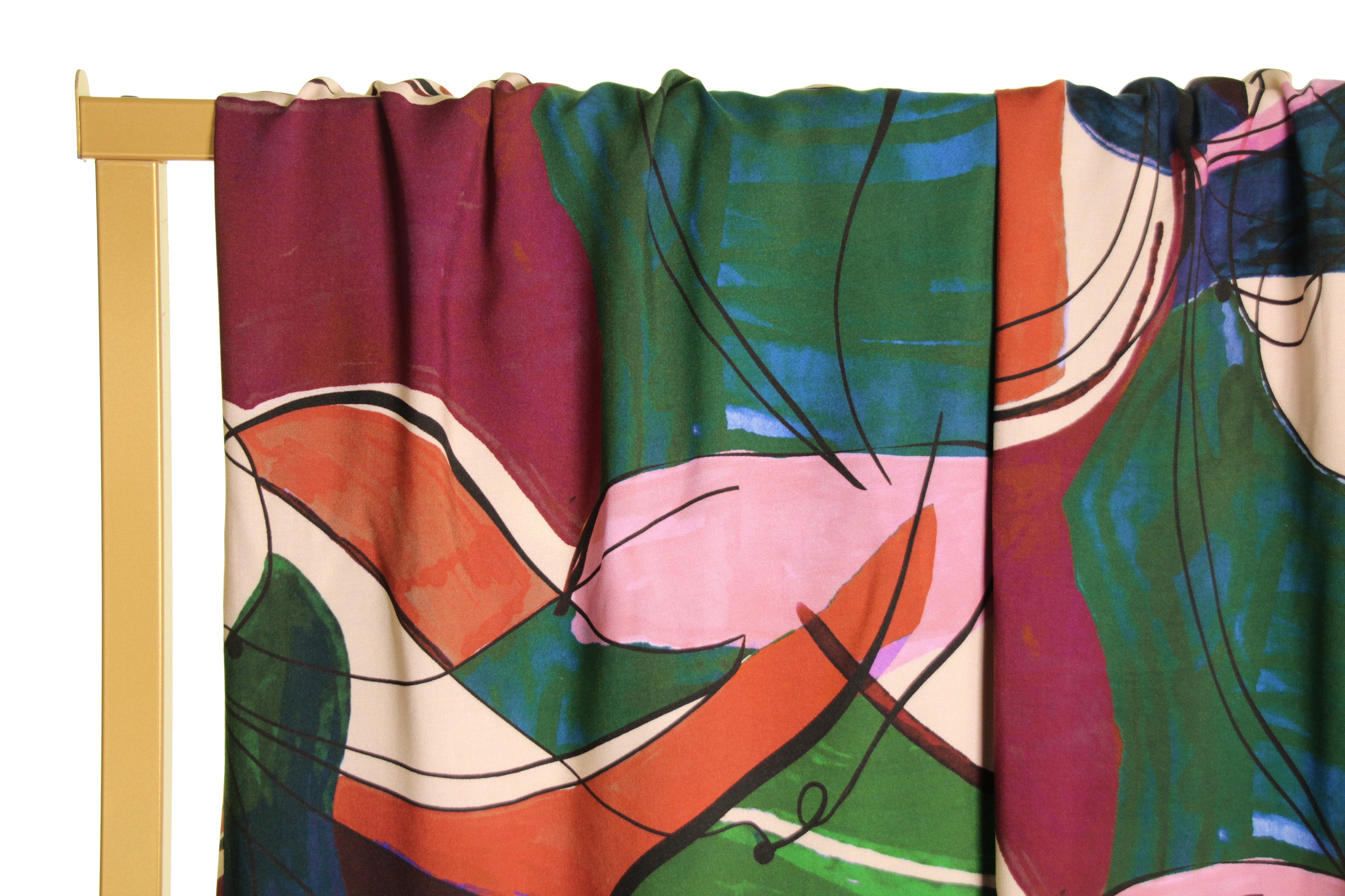 Atelier Jupe - Abstract and Colourful Print Viscose Fabric