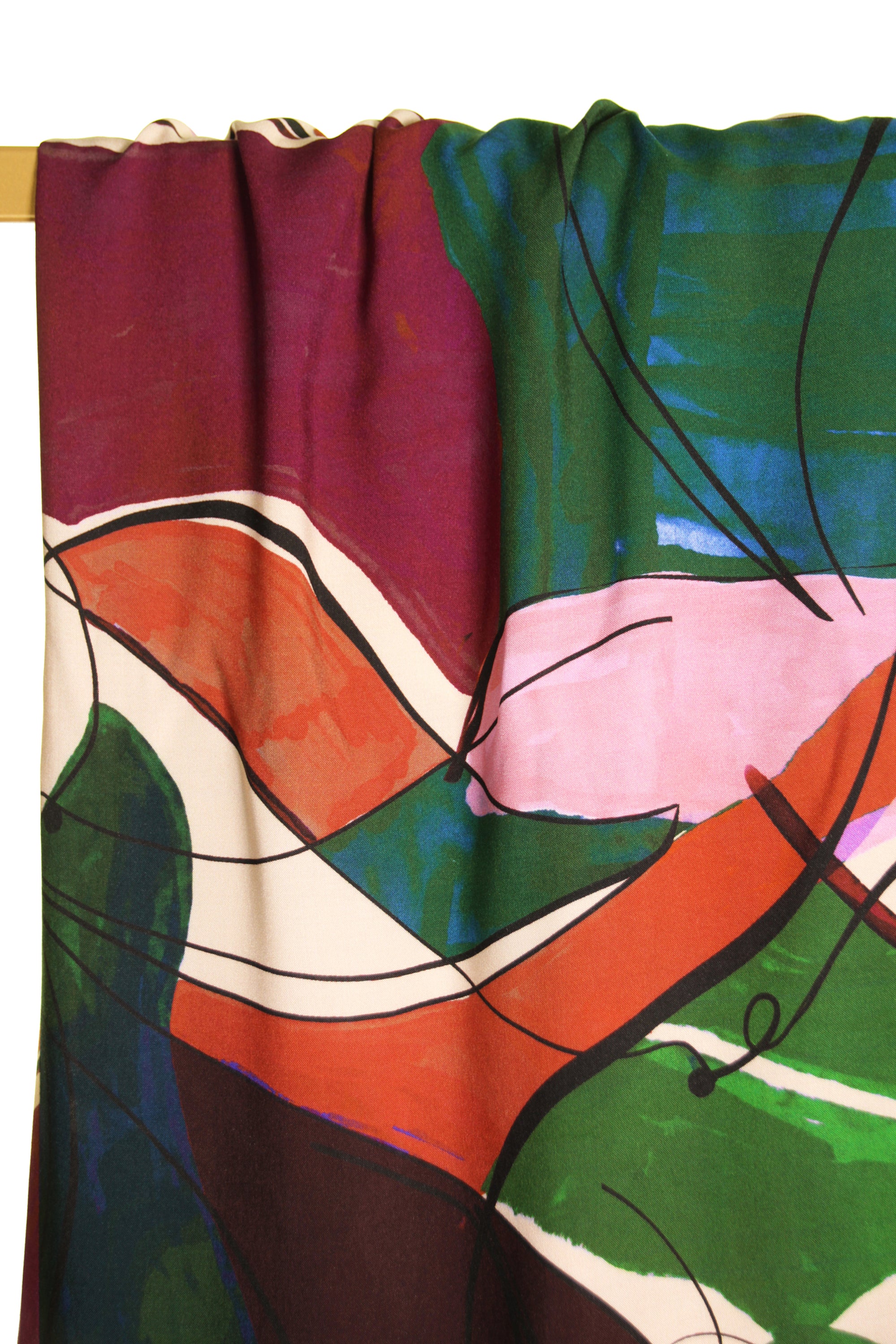 Atelier Jupe - Abstract and Colourful Print Viscose Fabric