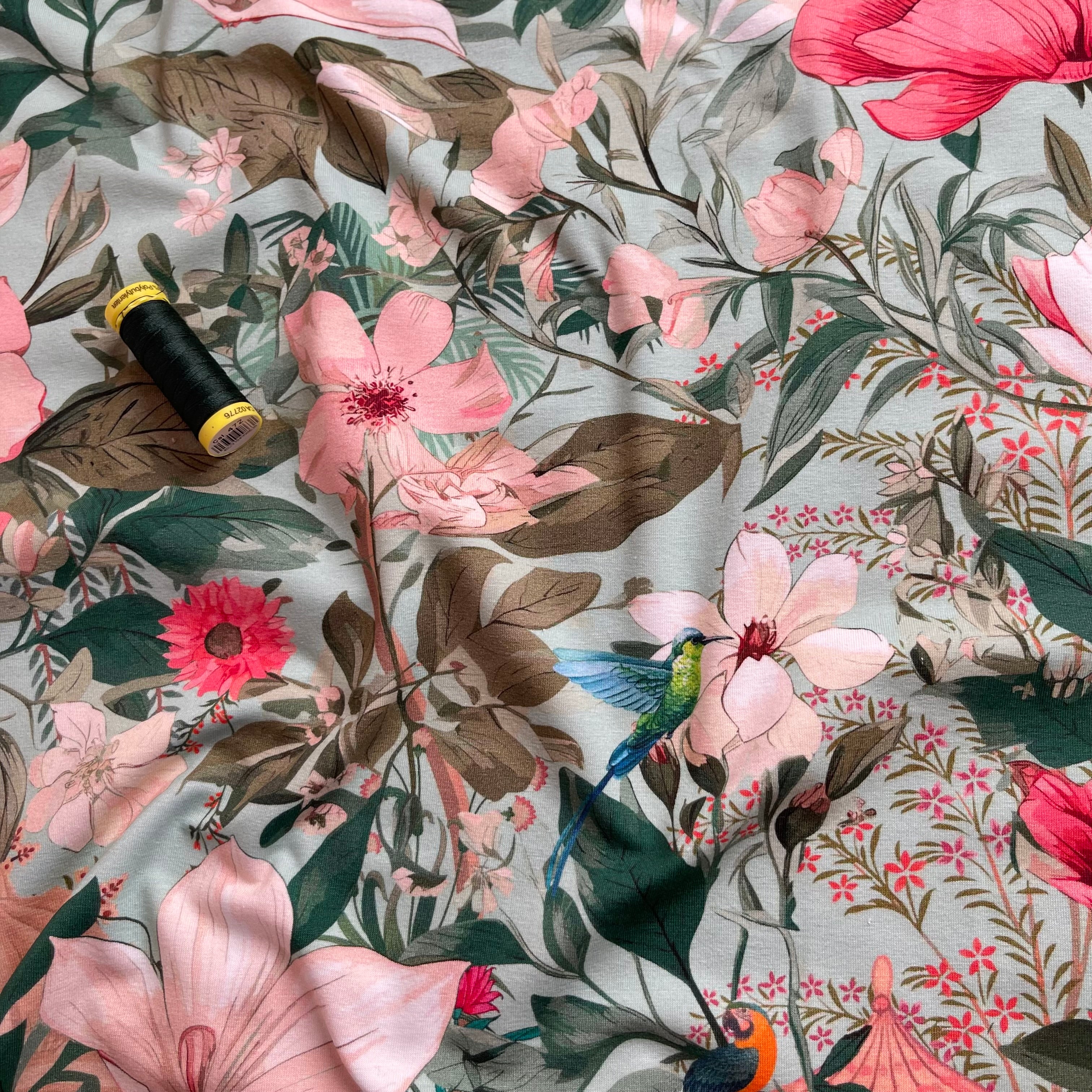 REMNANT 0.43 Metre - Danish Design - Secret Garden Cotton Jersey Fabric