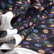 REMNANT 2.72 Metres - Cousette - Confetti Black ECOVERO Viscose Fabric