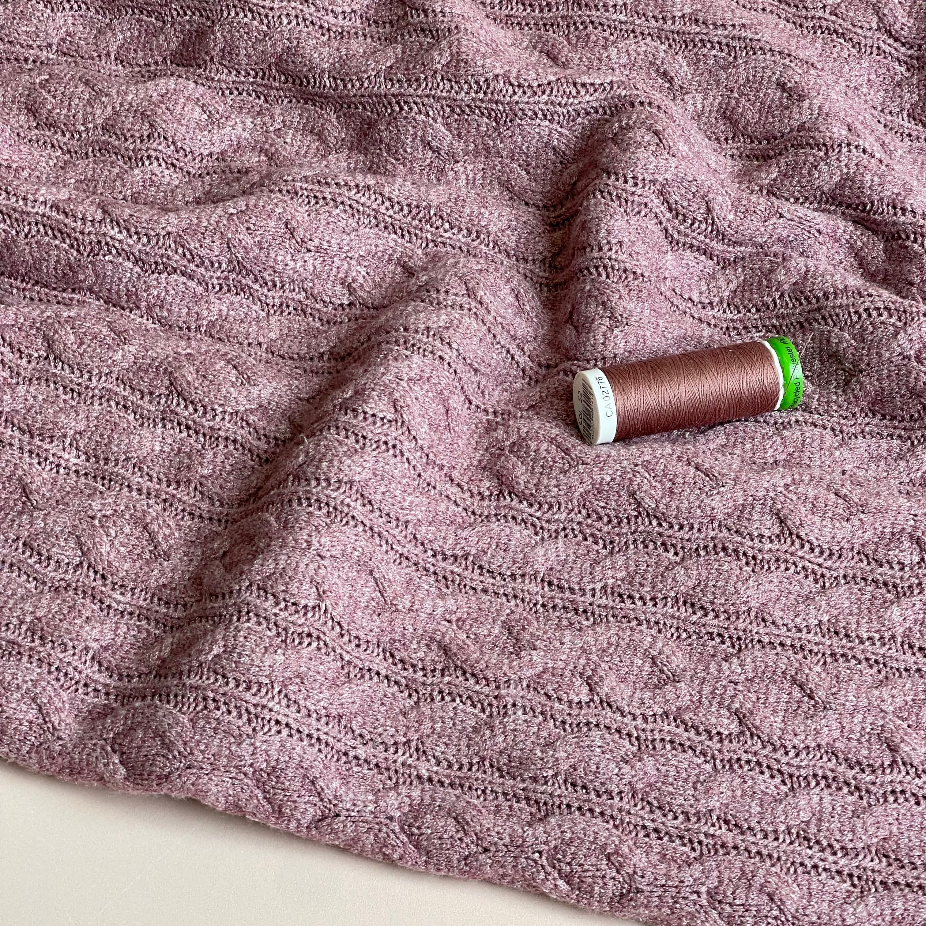 Nordic Cable Knit in Mauve