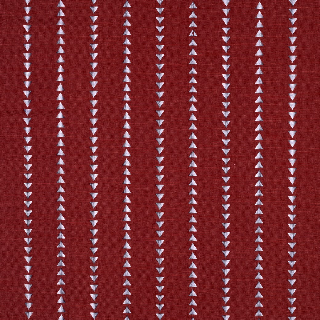 Boho Triangles Burgundy Yarn Dyed Cotton Jacquard