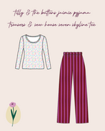 Make an Outfit Colour Bundle & Sewing Kit - Pyjama Bundle with Striped Cotton and Printed Jersey