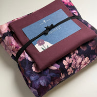 Colour Bundles - Autumn Bouquet Navy Cotton French Terry & Matching Ribbing