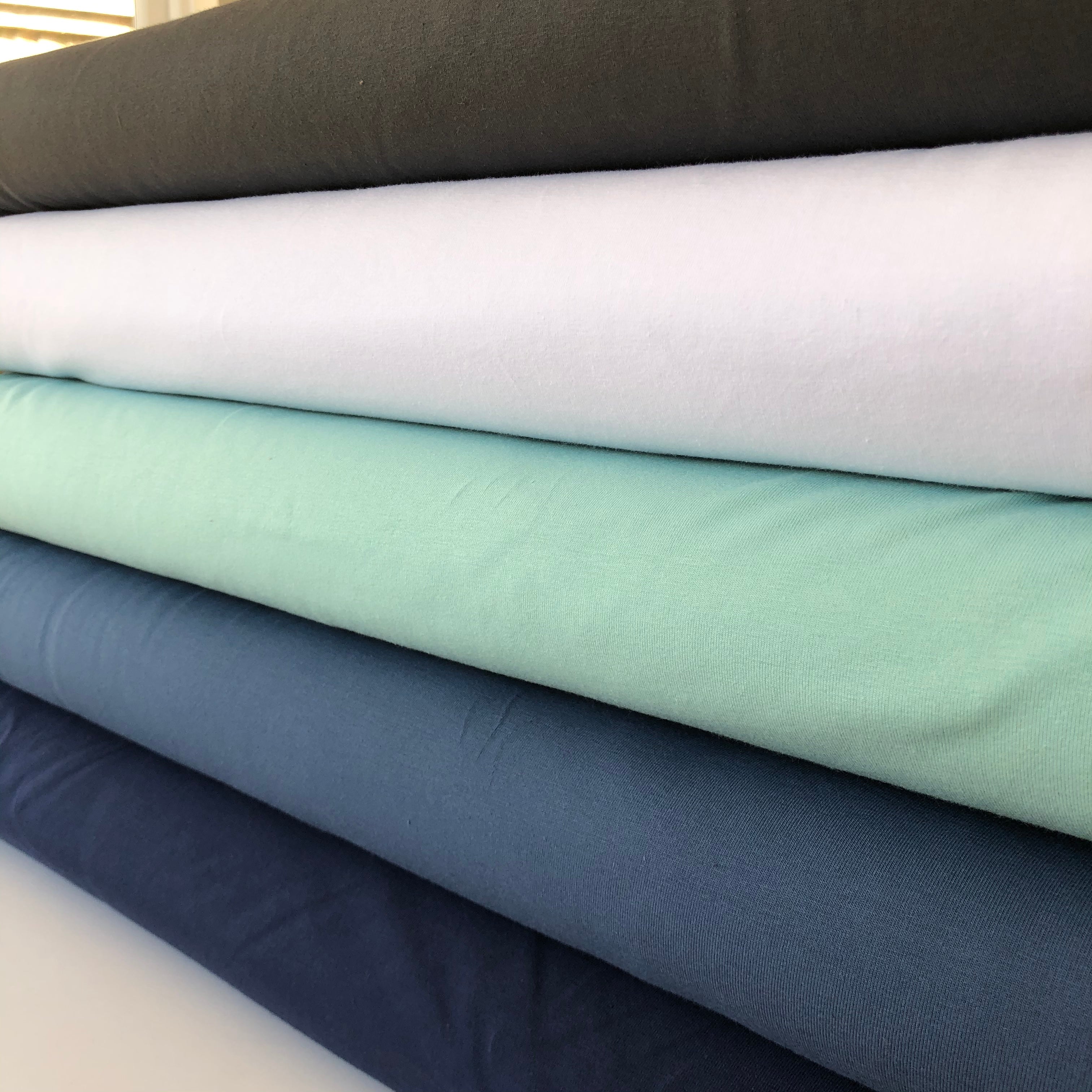 REMNANT 0.37 Metre - Essential Chic White Plain Cotton Jersey Fabric