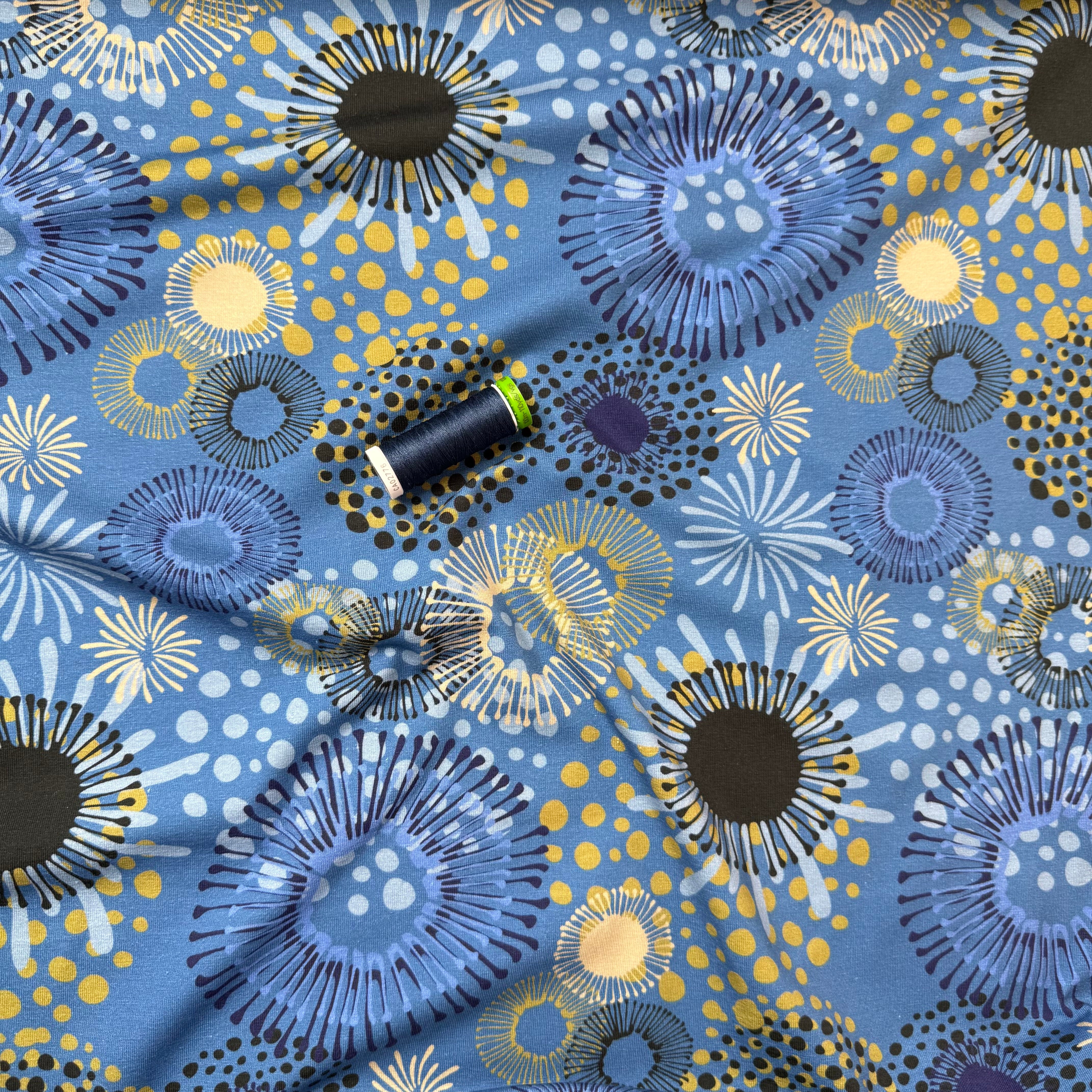Danish Design - Fireworks Blue Cotton Jersey