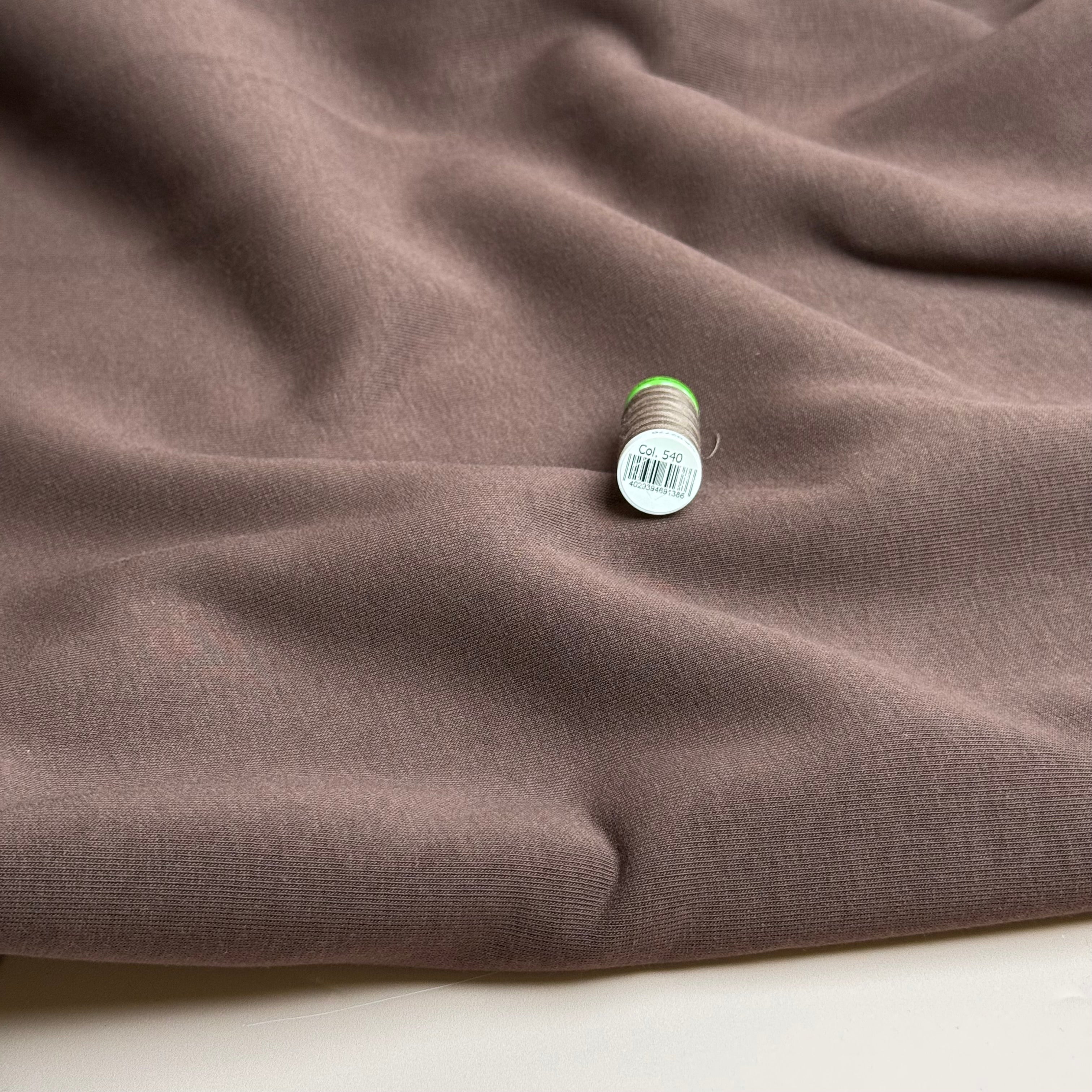 Fleecy Sweat-shirting Fabric in Dark Brown