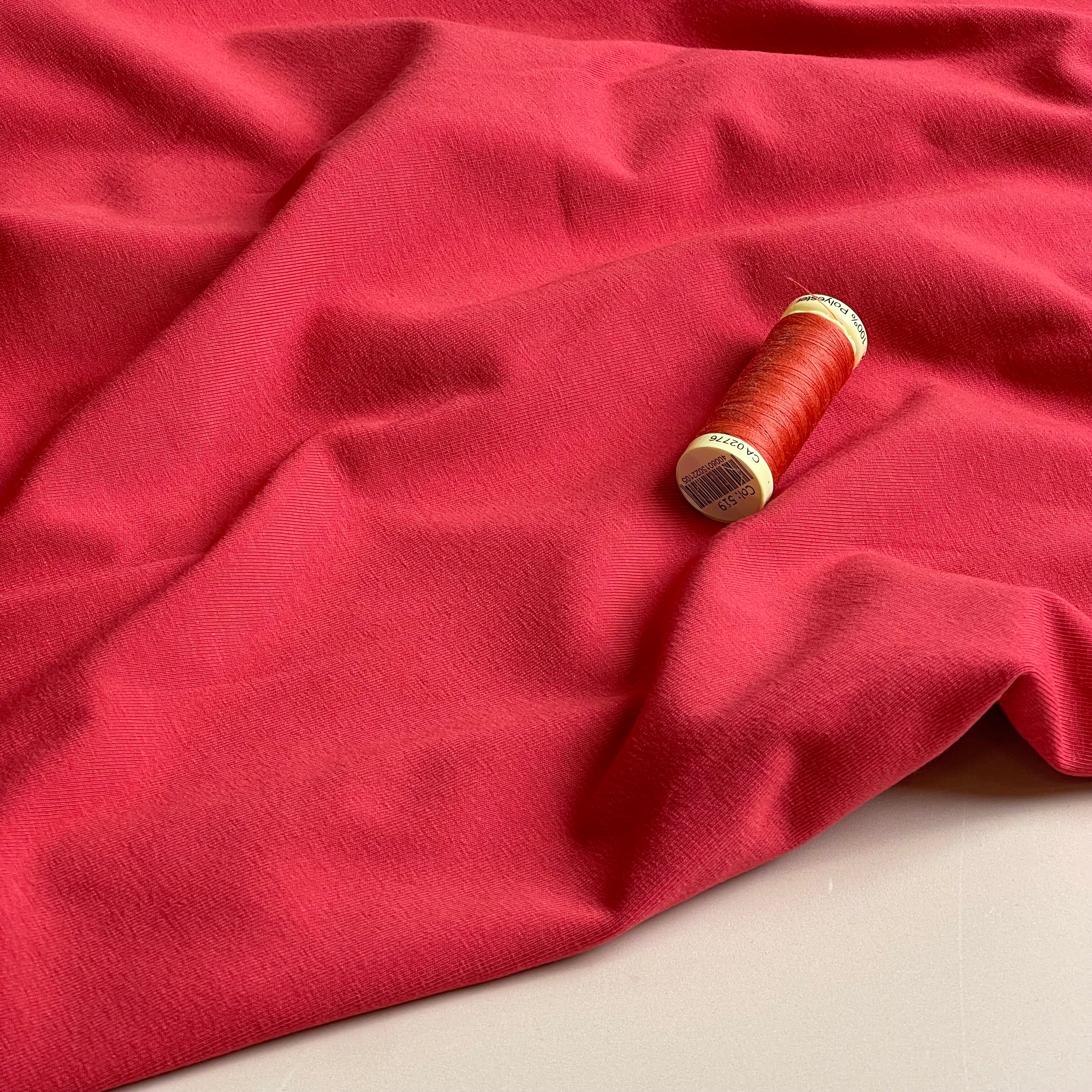 Essential Chic Light Maroon Plain Cotton Jersey Fabric