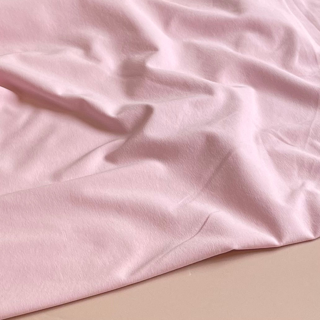 Essential Chic Baby Pink Plain Cotton Jersey Fabric