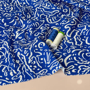 Adventure - Sealife Blue Linen Viscose Blend Fabric