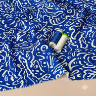 Adventure - Sealife Blue Linen Viscose Blend Fabric