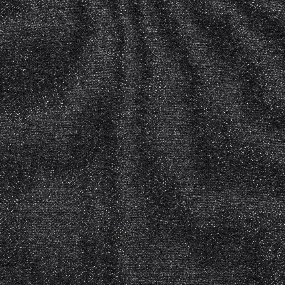 Sparkle Black & Silver Cotton Sweat-Shirting with Lurex