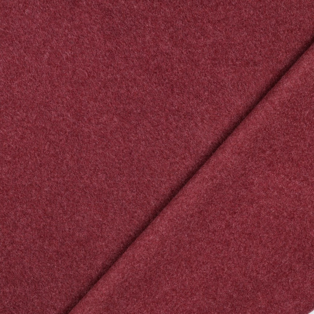 Pure Organic Cotton Fleece in Burgundy Melange