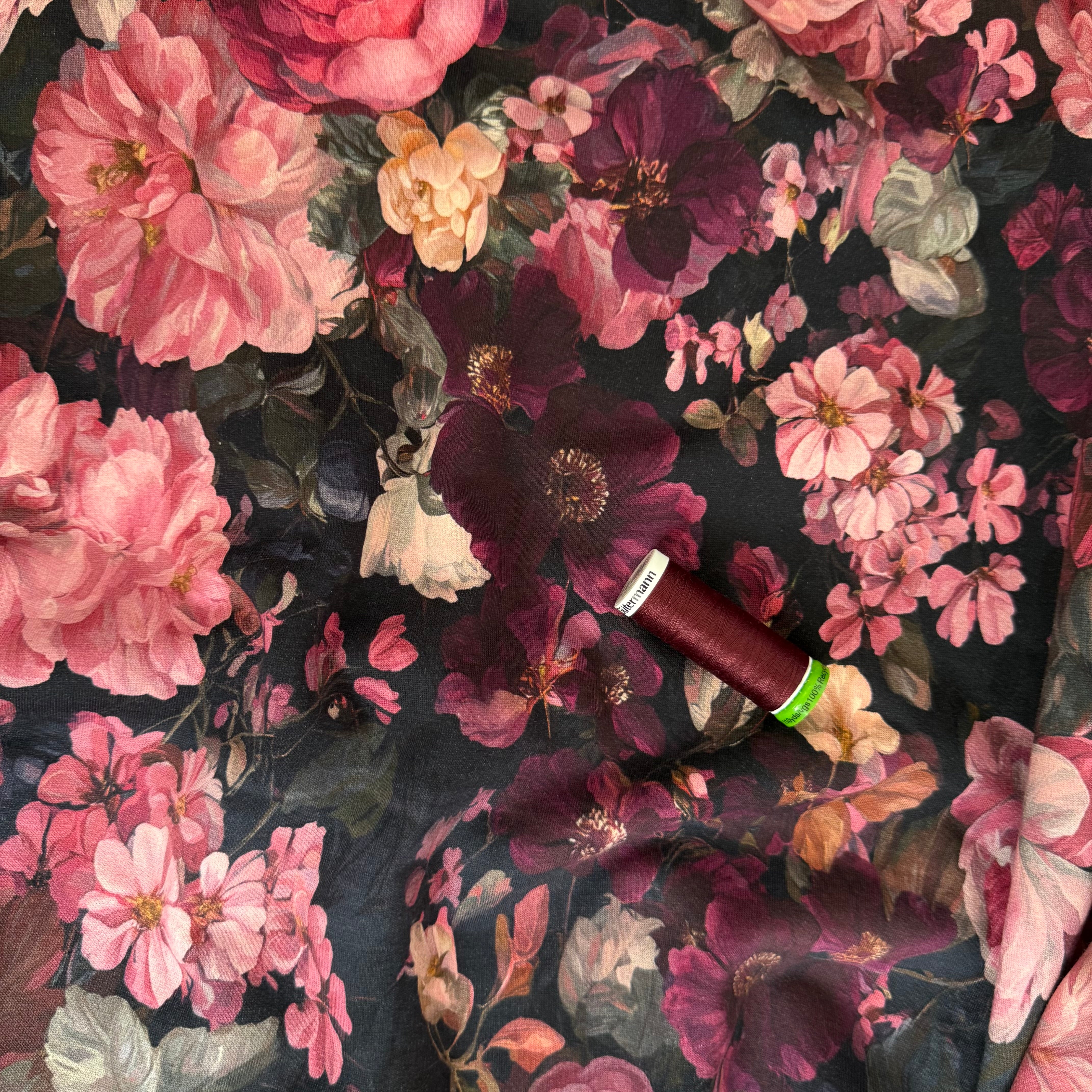 Autumn Bouquet Cotton Sweat-shirting Fabric