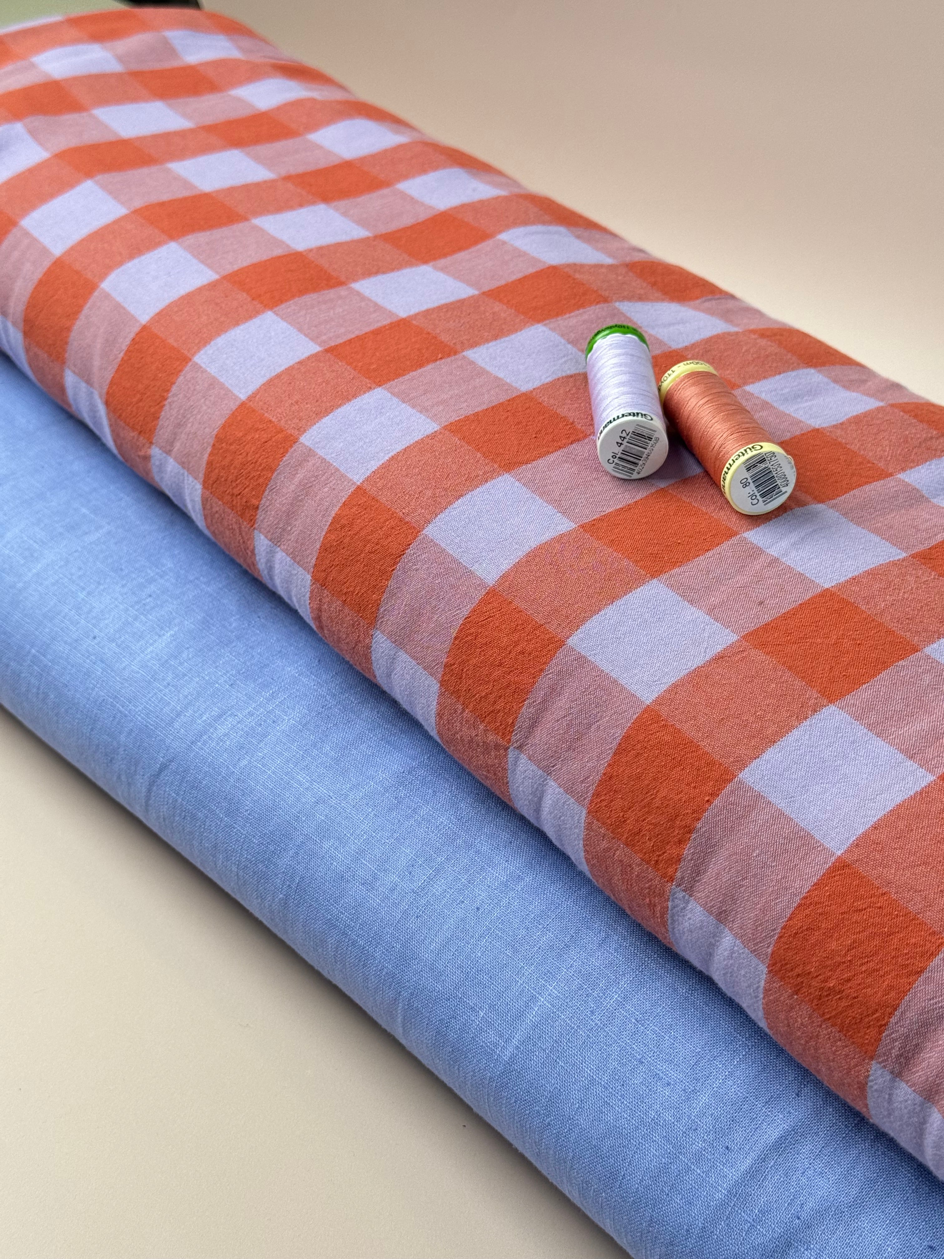 Breeze LIGHT Periwinkle - Enzyme Washed Linen Fabric