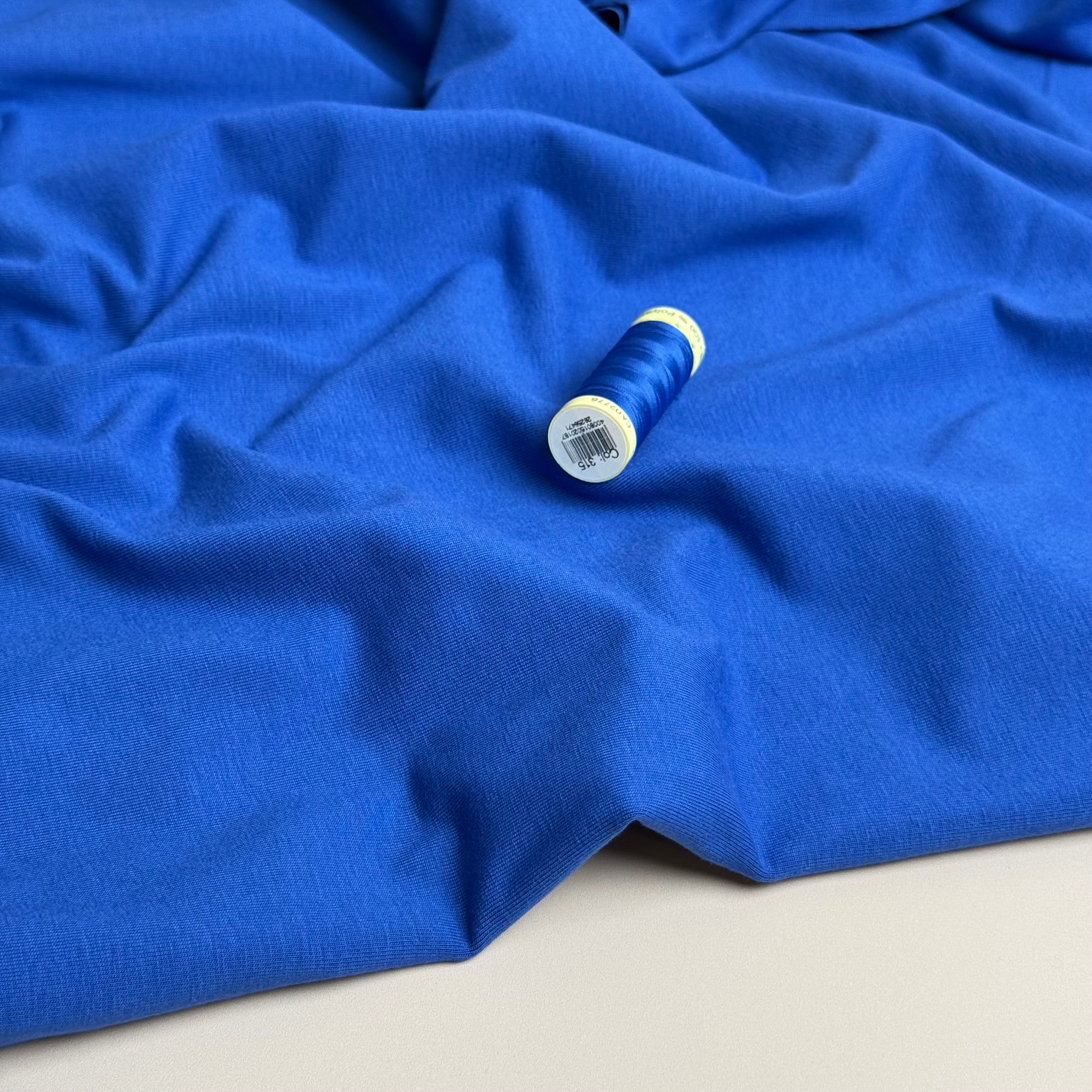 Essential Chic Cobalt Cotton Jersey Fabric