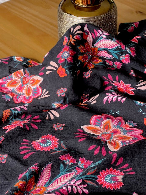 My Dress Made - Kalya Flame Textured Viscose Fabric